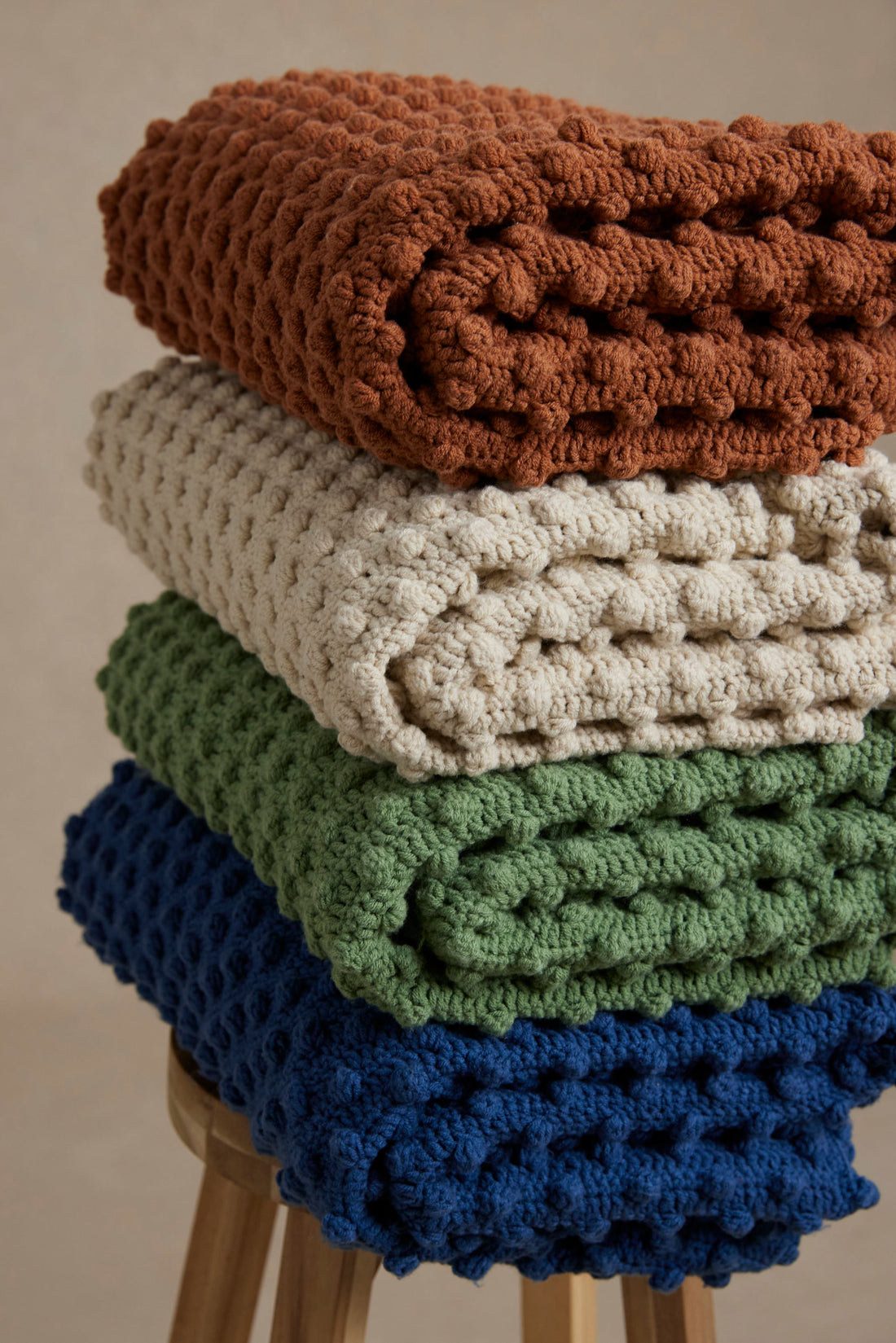 Popcorn Navy Blanket