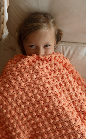 Popcorn Peach Blanket