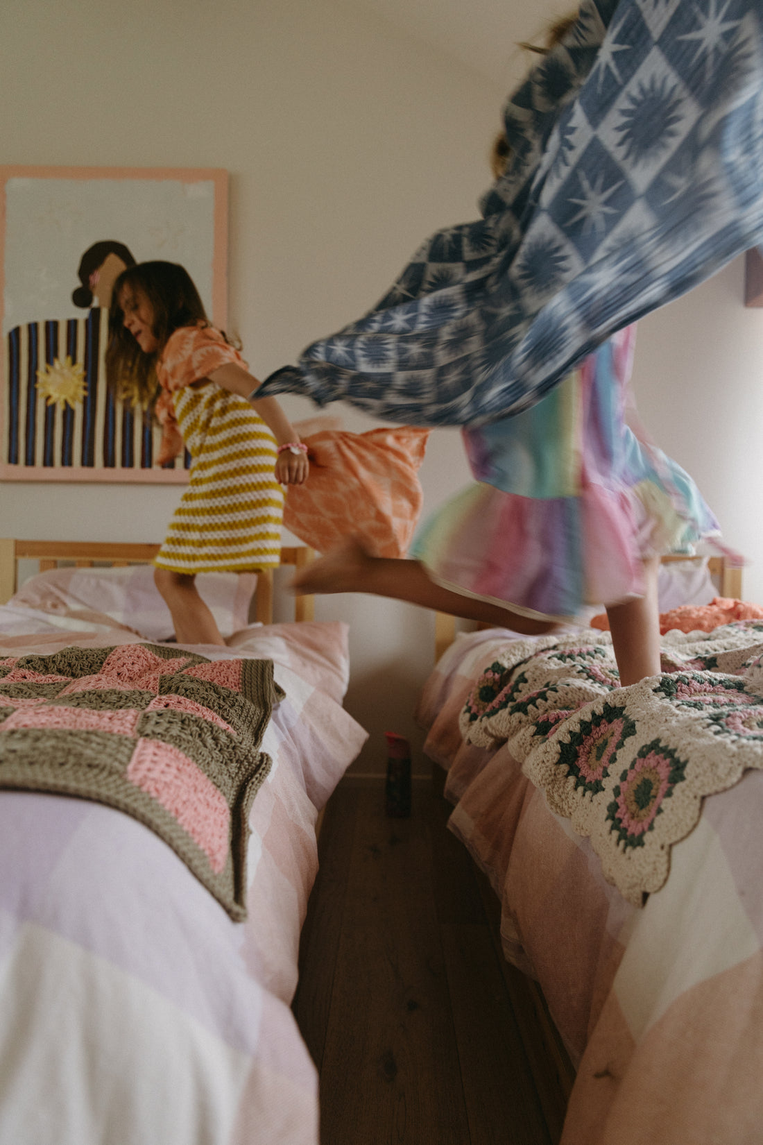 Check Mate Peach Blanket
