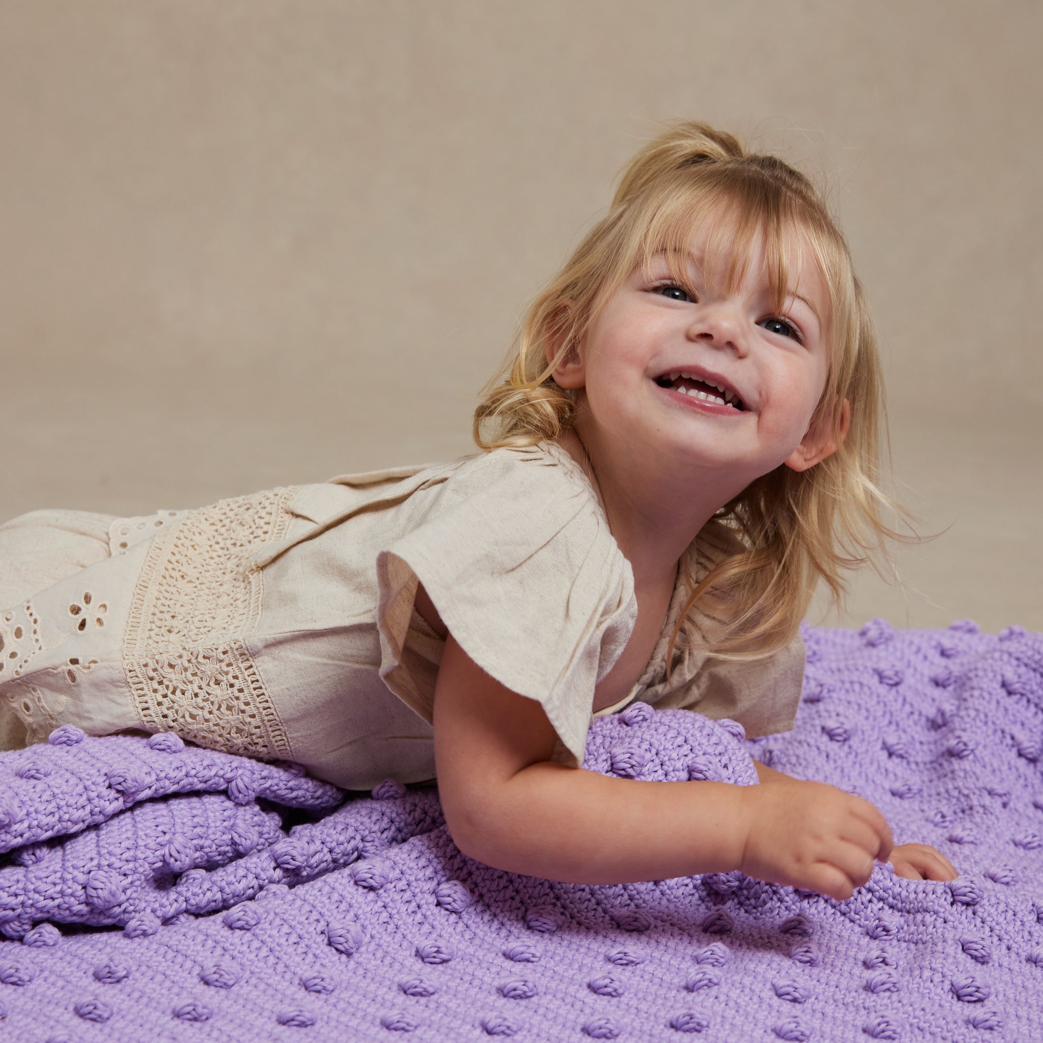 Bobble Purple Blanket