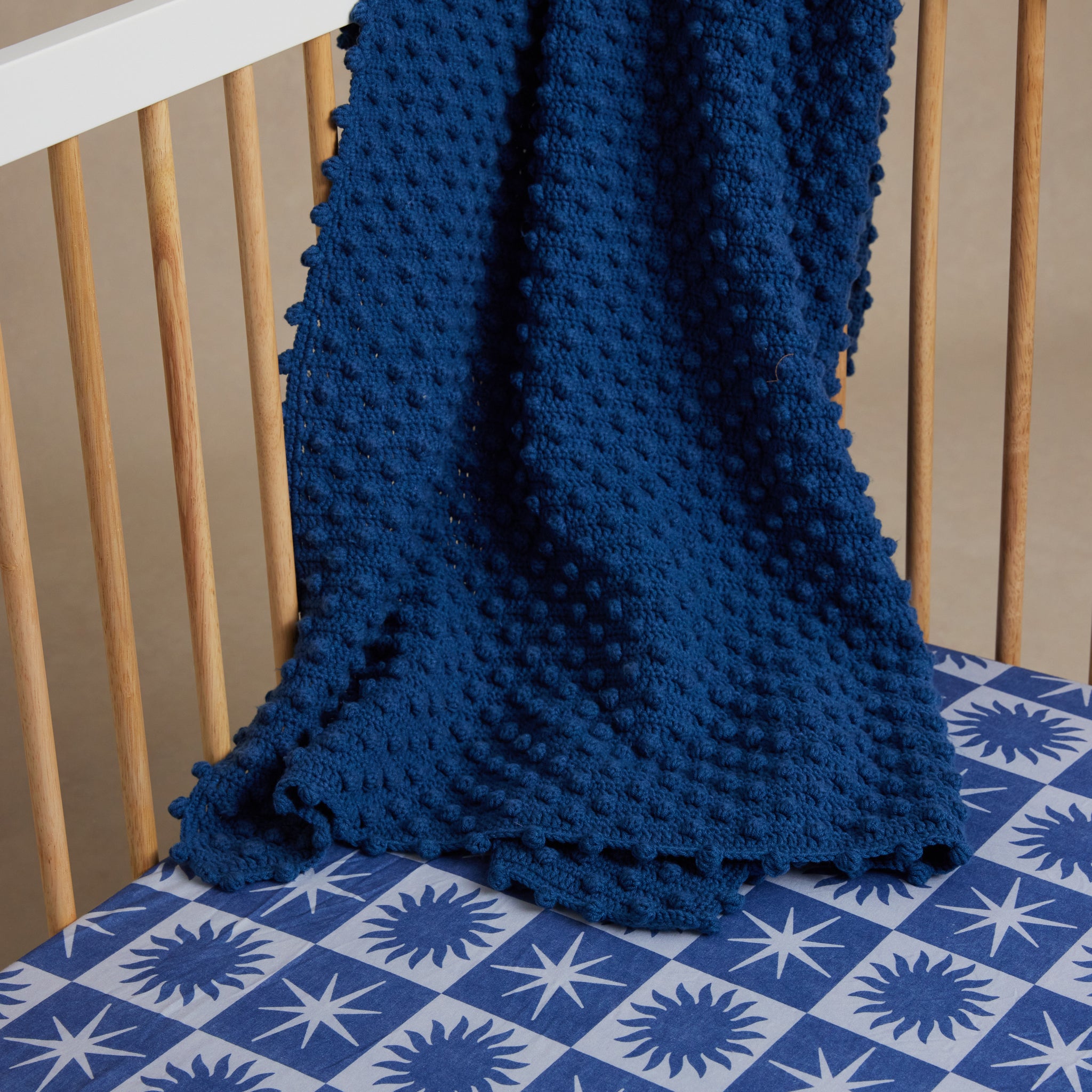 Popcorn Navy Blanket