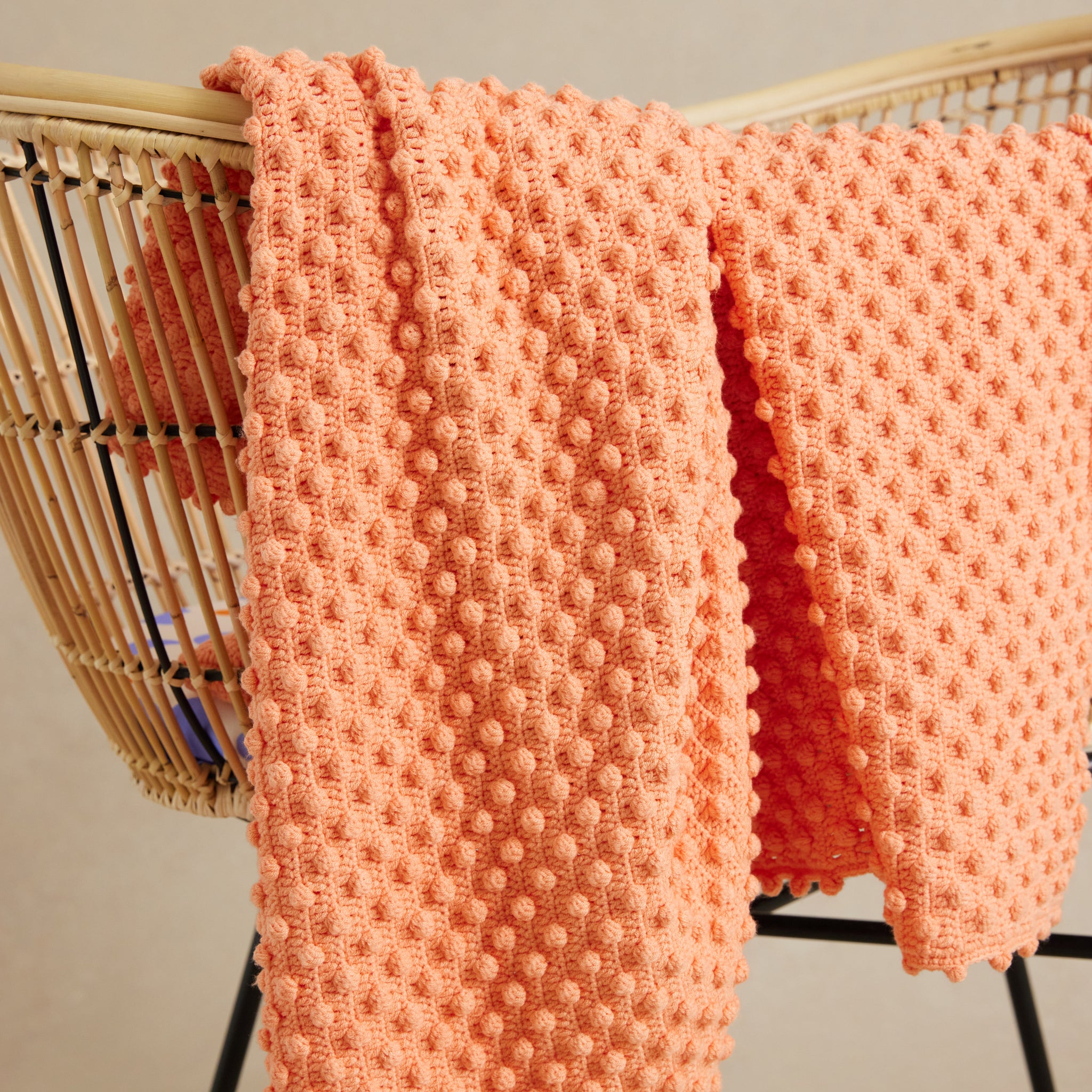 Popcorn Peach Blanket