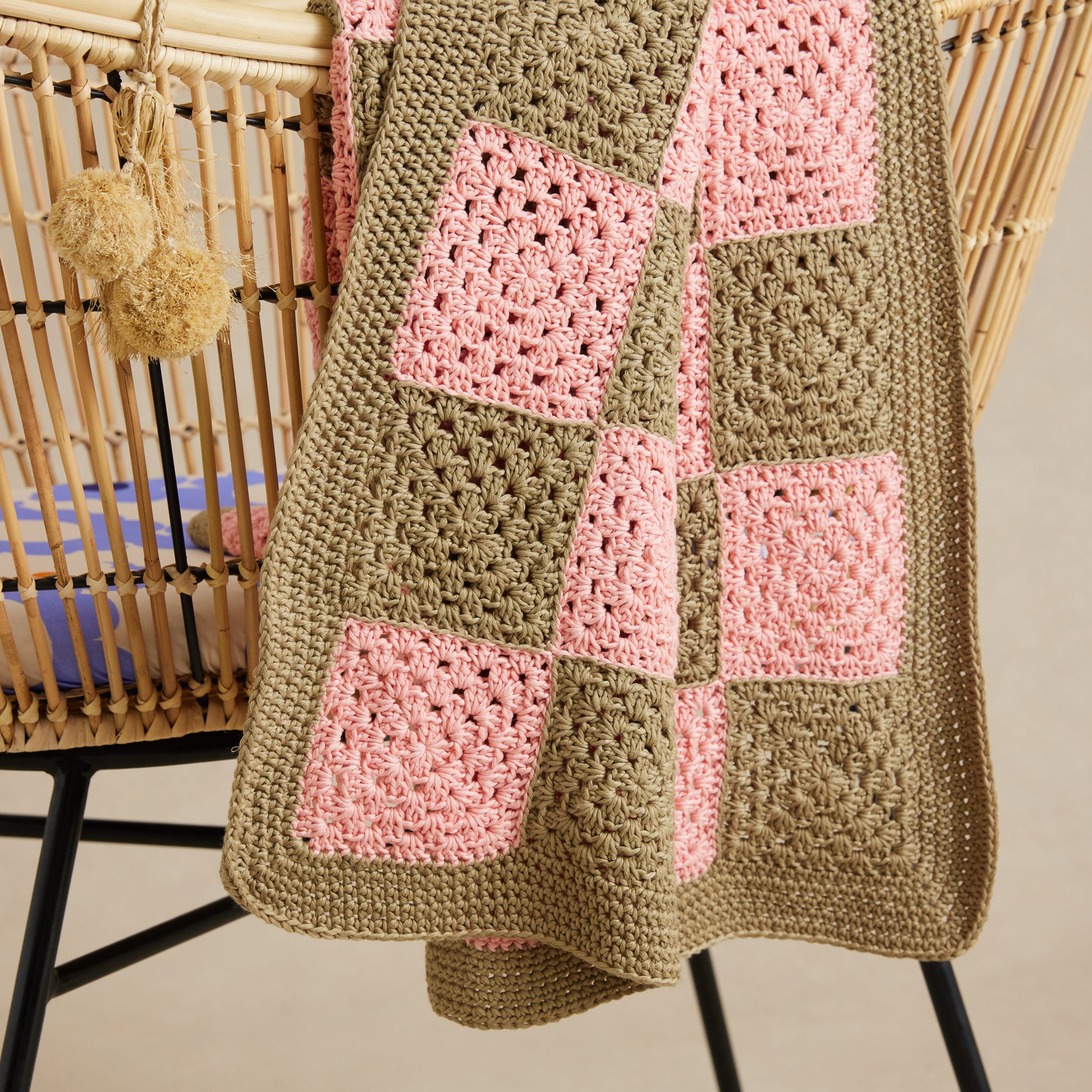 Check Mate Peach Blanket